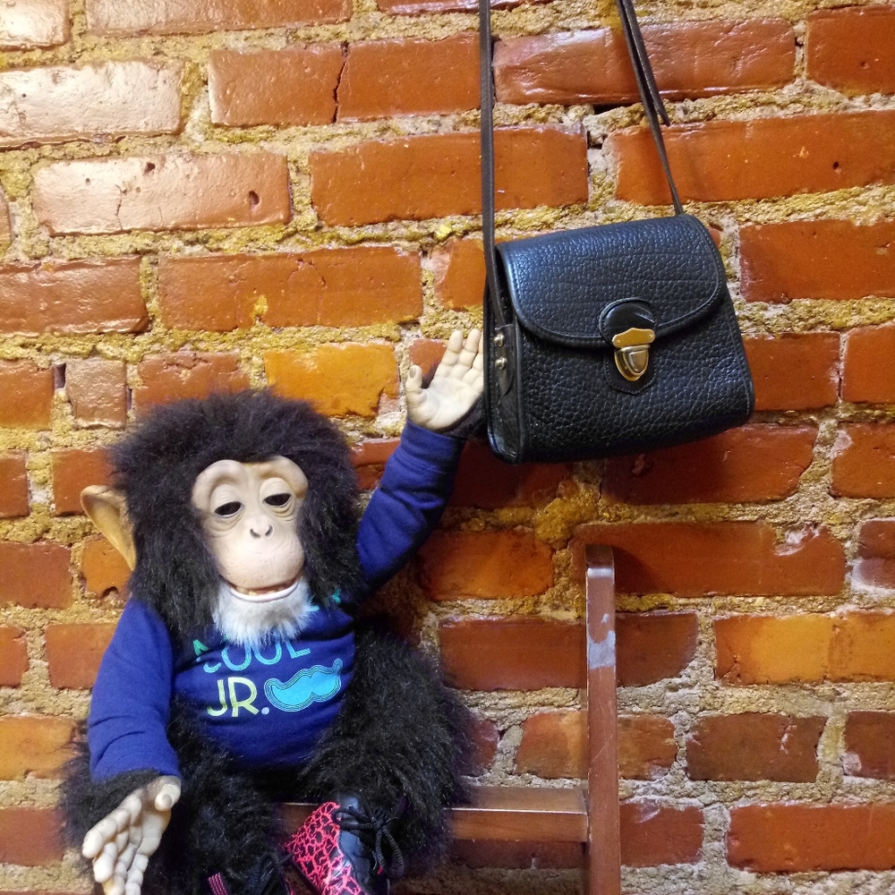 Vintage Leather/Brass Dooney&Bourke crossbody bag.